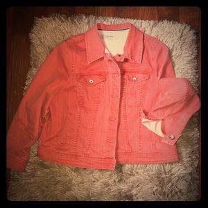 Merona orange denim jacket XL